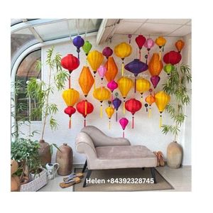 Linterna de seda hecha a mano, el mejor diseño y linternas decorativas coloridas, linterna de seda de nuevo diseño hecha en Vietnam - Product Image 3