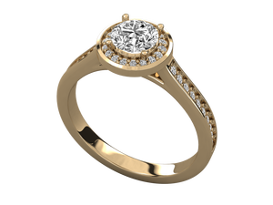 Anillo de Compromiso de Boda, Plata de Ley 925 con Diamante Certificado por IGI, Chapado en Oro de 14K, Anillo de Novia Clásico para Mujer - Product Image 6