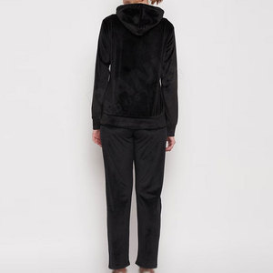 Survêtements en velours de coton pour femmes, ensemble 2 pièces décontracté de luxe, logo personnalisé, fournisseur de haute qualité - Product Image 4
