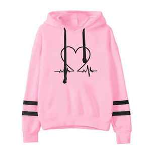 Sudadera con capucha ajustada de lana de algodón 100% para mujer, sudadera bordada de manga larga, cómoda para otoño OEM - Product Image 6