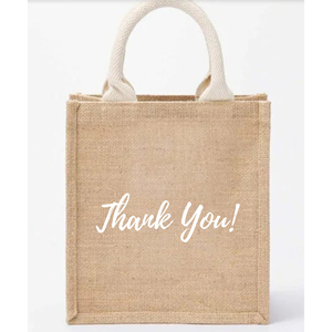 Bolsa de yute personalizada con asa de cuerda al por mayor, bolsa de yute barata, bolsa de compras de yute - Product Image 1