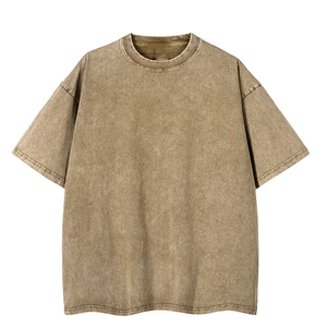 Wholesale MenCustom High Quality 100% Cotton Oversize Blank Vintage <b>Acid</b> Wash <b>Drop</b> Shoulder T -Shirt for Men with Custom logo - Product Image 6