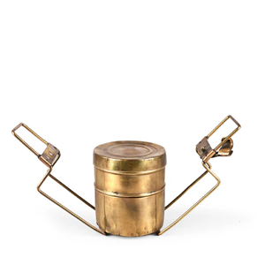 Three-Tier Antique Copper Picnic Tiffin <b>Box</b> with Handle <b>Marvelous</b> Design <b>Lunch</b> <b>Box</b> Featuring Spoon and Fork Wholesale - Product Image 3