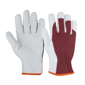 Reflective Sheep Grain Leather Workwear Safety Construction <b>Gloves</b> Personal Protective Assembly <b>Driver</b> <b>Gloves</b> - Product Image 4