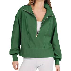 Sudadera de Invierno con Cuello Alto y Media Cremallera para Mujer, Ropa Deportiva Modal para Yoga, Gimnasio y Actividades al Aire Libre, Sudadera Personalizada con Bordado - Product Image 4
