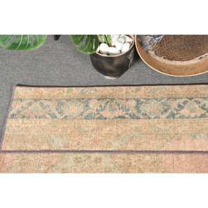 พรมตุรกีสีเบจ19 'x 5.4' แนววินเทจสไตล์คลาสสิกพื้นที่ขนาดใหญ่ผ้าขนสัตว์รูปแบบแอบสแตรกสำหรับวัยรุ่นสี่เหลี่ยมผืนผ้าห้องโถง - Product Image 3