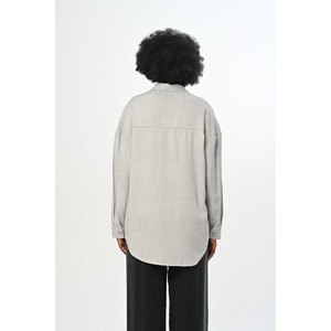 Blusa Holgada Gris Estampada para Mujer, Talla Grande, Cómoda y Elegante - Product Image 1