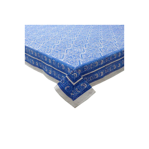 Lo último en mantel estilizado, manteles blancos de algodón puro con estampado de bloques a mano, artesanía atemporal a precio mayorista - Product Image 1