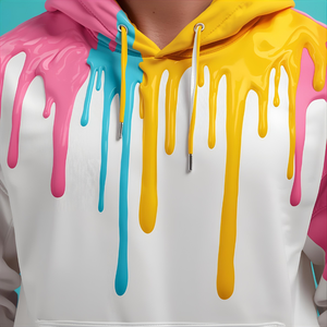 Sweat à capuche imprimé goutte à goutte Ice Cream Pull en polaire Streetwear personnalisé avec conception OEM et options de marque privée - Product Image 5