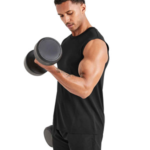 เสื้อกล้ามออกกำลังกายสำหรับผู้ชายเสื้อกล้ามคอกลมวัสดุน้ำหนักเบาสไตล์เสื้อกั๊กลำลองฤดูร้อน - Product Image 6