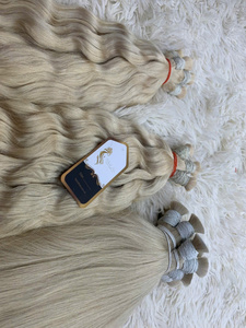 Vietnamese <b>Bleached</b> Blonde Curly Hair Soft, Bouncy, and 100% Human Hair Extensions - Product Image 3