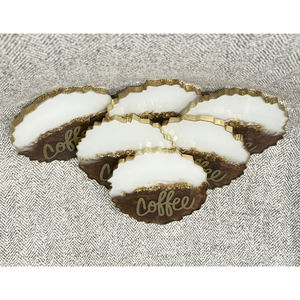 Juego de 4 posavasos de acrílico de forma cuadrada, alfombrillas y almohadillas de mesa más vendidas, posavasos de acrílico transparente de tamaño personalizado de diseño clásico - Product Image 3