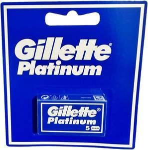 Cuchillas de afeitar de doble filo Gillette Platinum, paquete de 50, cuchillas de repuesto de acero inoxidable para hombres, venta al por mayor para barberías - Product Image 3