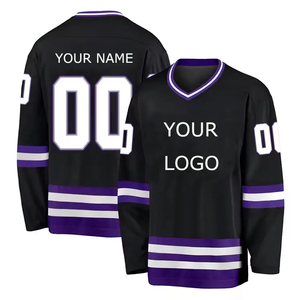 เสื้อเจอร์ซีย์ปักลายทแยงเสื้อฮอกกี้ชุดทีมพิมพ์ลายเสื้อฮอกกี้ - Product Image 6