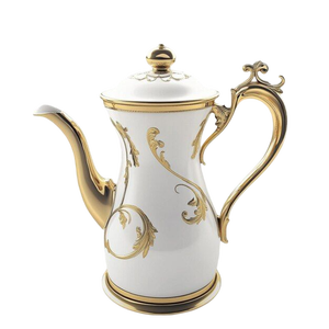 Modern Luxury White Finish Arabic Dallah Coffee <b>Pot</b> Traditional Middle Eastern Coffee Server Decorative <b>Kettle</b> for Home Use - Product Image 2