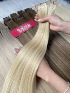 Cutícula alineada 100% Raw Virgin Vietnamita Cabello humano Trama Cinta Extensiones de cabello Colores personalizables Precios al por mayor - Product Image 4