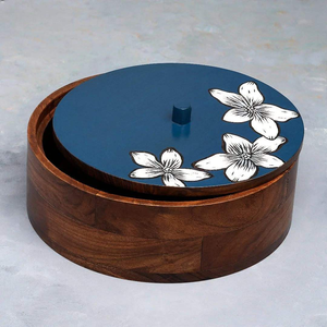 Excelente Caja para Chapati de Madera Esmaltada con Elegantes Detalles en Madera, Calidad Premium, Hecha a Mano - Product Image 5