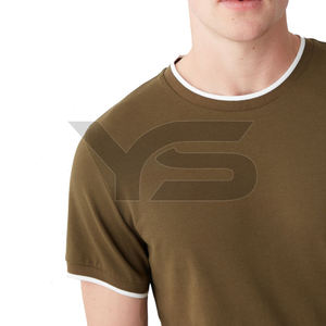 Camisetas de algodón 100% para hombre, Jersey transpirable, tejido de costilla de talla grande, estilo informal, logotipo frontal, serigrafía - Product Image 5