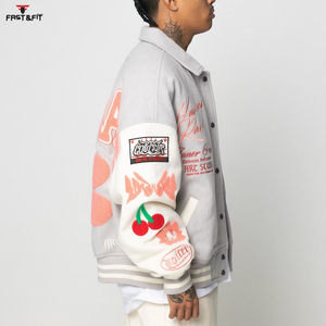 Chaquetas universitarias Letterman de alta calidad, cuerpo de lana, mangas completas, ropa de invierno, chaqueta de béisbol Universitaria Inteligente y elegante para hombres - Product Image 4