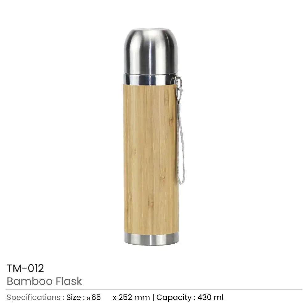 430ml đôi tường SS cách nhiệt chân không Flask W/tre bên ngoài bìa và dây đeo tay trong hộp màu trắng