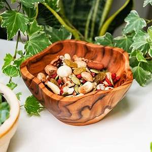 เครื่องใช้ในโรงแรมชามเสิร์ฟอาหารไม้เนื้อแข็งเครื่องครัวชามเสิร์ฟอาหารเหมาะสำหรับงานแต่งงานอุปกรณ์เสริมที่มีสไตล์ - Product Image 4