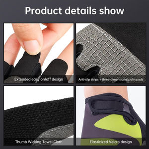 Gants de course unisexes avec rembourrage en gel supplémentaire pour le cyclisme et le vélo, gants d'entraînement en tissu doux avec une expérience de performance exceptionnelle - Product Image 5