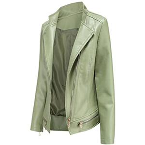 Chaqueta de cuero ajustada para mujer, disponible en todos los colores, chaqueta de motorista de cuero para mujer/informal chaqueta fácil de usar, precio razonable - Product Image 3