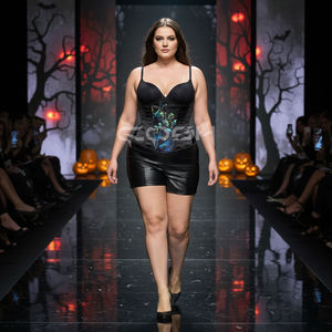 Corset de fête personnalisé par le fabricant, sous-bustier, à baleines en acier, imprimé zombie, style Dark Art, sculptant le corps, pour Halloween - Product Image 4