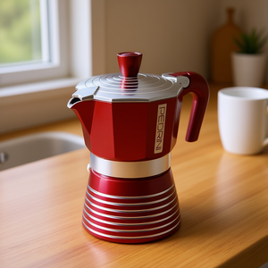 INFINITY Red 02CF115 Cafetera Moka de aluminio para 3 tazas - Product Image 3