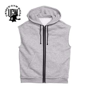 Pull à capuche en coton sans manches pour hommes avec logo personnalisé en gros Sweat à capuche vierge d'entraînement sans manches à la mode impression OEM de qualité - Product Image 6