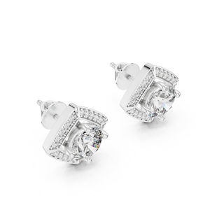 Pendientes de Diamantes Cultivados en Laboratorio para Mujer, Chapados en Oro Rosa de 14K |   Certificado por IGI |   Ropa para Regalos de Fiesta |   Diamante Cultivado Nuevo de 2.98 Ct - Product Image 4