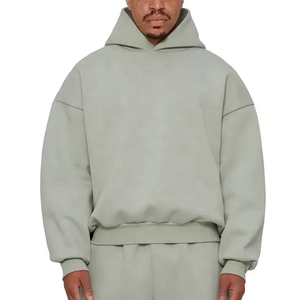 Sweat-shirt à capuche surdimensionné en molleton personnalisé 80% coton 20% polyester pour homme avec poche Impression personnalisée Broderie 380g - Product Image 5