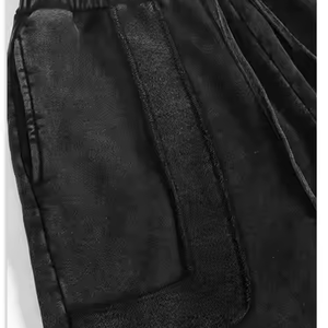 00% algodón lavado con ácido de doble cintura personalizado Rhinestone Logo Sudadera con capucha de gran tamaño moda OEM ODM Streetwear - Product Image 6