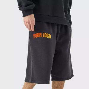 Pantalones Cortos Largos de calidad Premium para hombre, transpirables, 100% algodón, logotipo bordado personalizado, ajuste holgado, pantalones cortos cómodos transpirables para hombre - Product Image 4