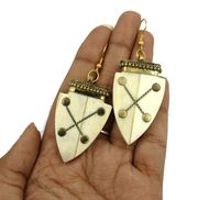 Pendientes de Hueso de Búfalo Hechos a Mano, Ecológicos y de Alta Calidad, Forma de Gota de Cuerno Natural, Artesanía Moderna para Bodas, QUALITY ENTERPRISES