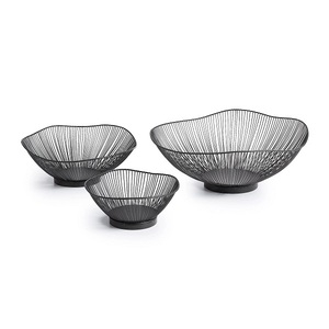 Bol en métal, design en branches d'arbre, panier à fruits décoratif, fil de fer métallique, forme ronde, bol de service décoratif - Product Image 3