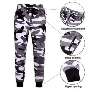 Diseños personalizados Hombres Sudadera con capucha Pantalones de chándal Conjunto de 2 piezas Camo Bordado personalizado Logo Jogger Conjuntos Hombres Chándales Unisex Trajes de sudor - Product Image 4