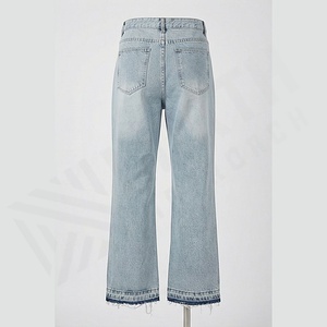 Best Quality <b>Men's</b> Denim <b>Jeans</b> Casual Loose Fit Oversize Mid <b>Waist</b> Straight Pants Winter Autumn Quick Dry Customized Color - Product Image 2