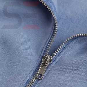 เสื้อกันหนาวมีซิปสำหรับผู้ชายบุขนแกะถักแบบกำหนดเองได้1/4สี่ส่วน - Product Image 6