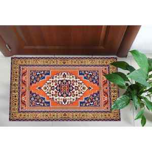 Traditional Pattern Design Printed <b>Rug</b>, <b>Boho</b> Living Room Decor,Nonwoven Soft <b>Rug</b> - Product Image 3