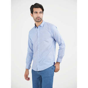 Camisa Casual de Corte Slim para Hombre Unze London PHEME, 100% Algodón Popelina, Transpirable, Manga Media - Disponible en Talla 6XL - Product Image 3