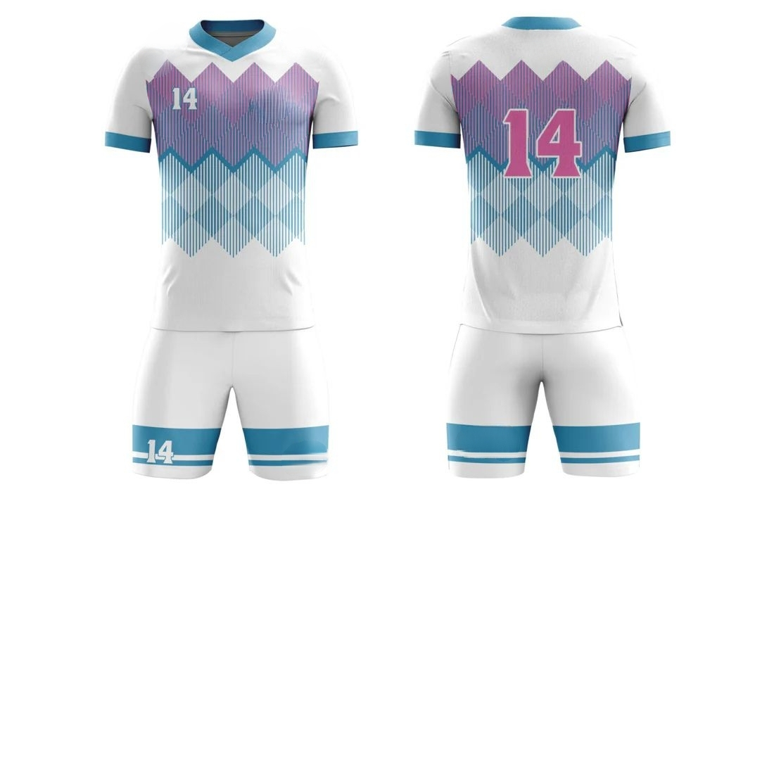 Team Sportswear Breathable Soccer Clothing For Men's Indoor and Outdoor Games Sublimation Printing Soccer Uniform For Adults