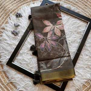 Saris de brocado de seda pura hechos a medida Ropa india de lino tradicional para adultos Diseños de colores surtidos amplios Patrones Reventa - Product Image 1