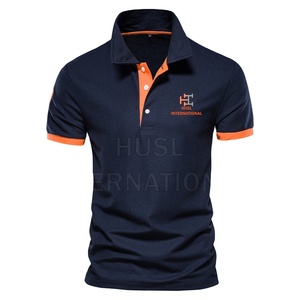 Chándal de secado rápido personalizado para hombre para Polo, tejido de punto de poliéster 100%, color sólido con su propio logotipo para ropa de verano - Product Image 1