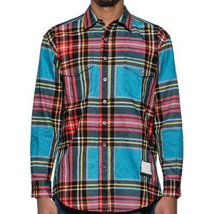 OEM Chemise en flanelle décontractée à manches longues avec boutons pour hommes 100% coton de haute qualité, logo personnalisé imprimé, protection respirante pour l'hiver - Product Image 5