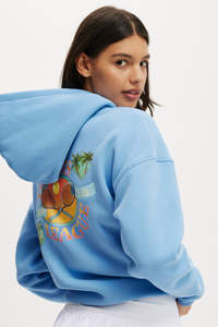 Sweat à capuche graphique surdimensionné pour femmes à épaules tombantes Gumball Premium personnalisé Sweats à capuche anti-rides et respirants Sweat à capuche zippé pour femmes - Product Image 2