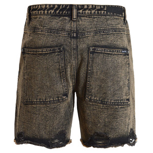 Vintage Washed Canvas <b>Cargo</b> Shorts Men Slim Fit Ripped Anti-Wrinkle Summer Street Style Casual Shorts - Product Image 3