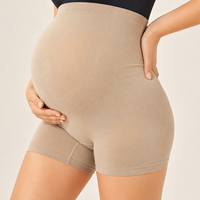 Pantalones Cortos de Maternidad de Cintura Elástica de Alta Gama, Moldeadores de Abdomen y Muslos