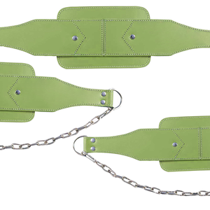 Cinturón de inmersión de cuero para entrenamiento de gimnasia profesional Cadena de levantamiento de pesas con función ajustable - Product Image 5