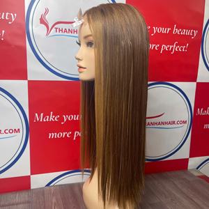 Perruques de cheveux humains vietnamiennes Piano couleur perruques cheveux humains dentelle frontale fermeture perruques cheveux humains en gros - Product Image 3